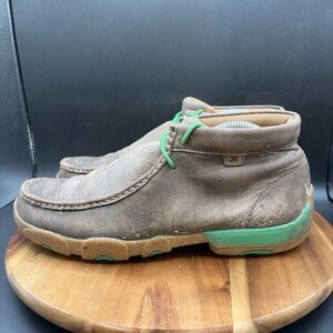 Twisted X Chukka Driving Moc Mens Size 9 Shoes Taupe Green 4H MDM0102